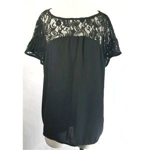 Maeve Black Lace Top